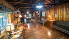 Inside the communal living room area at Black Bar Lodge in Oregon