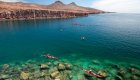 Sea kayakers in Island Espiritu Santo, Baja, California Sur