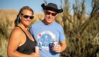 Happy campers on the Deschutes River enjoying beers at sunset