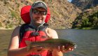 Person holding a trout caught on the Middle Fork Salmon River