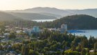  Scenic view of downtown Coeur d'Alene, a popular starting point for Idaho biking tours