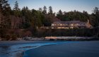 Kalaloch Lodge along a beach at sundown in Olympic National Park