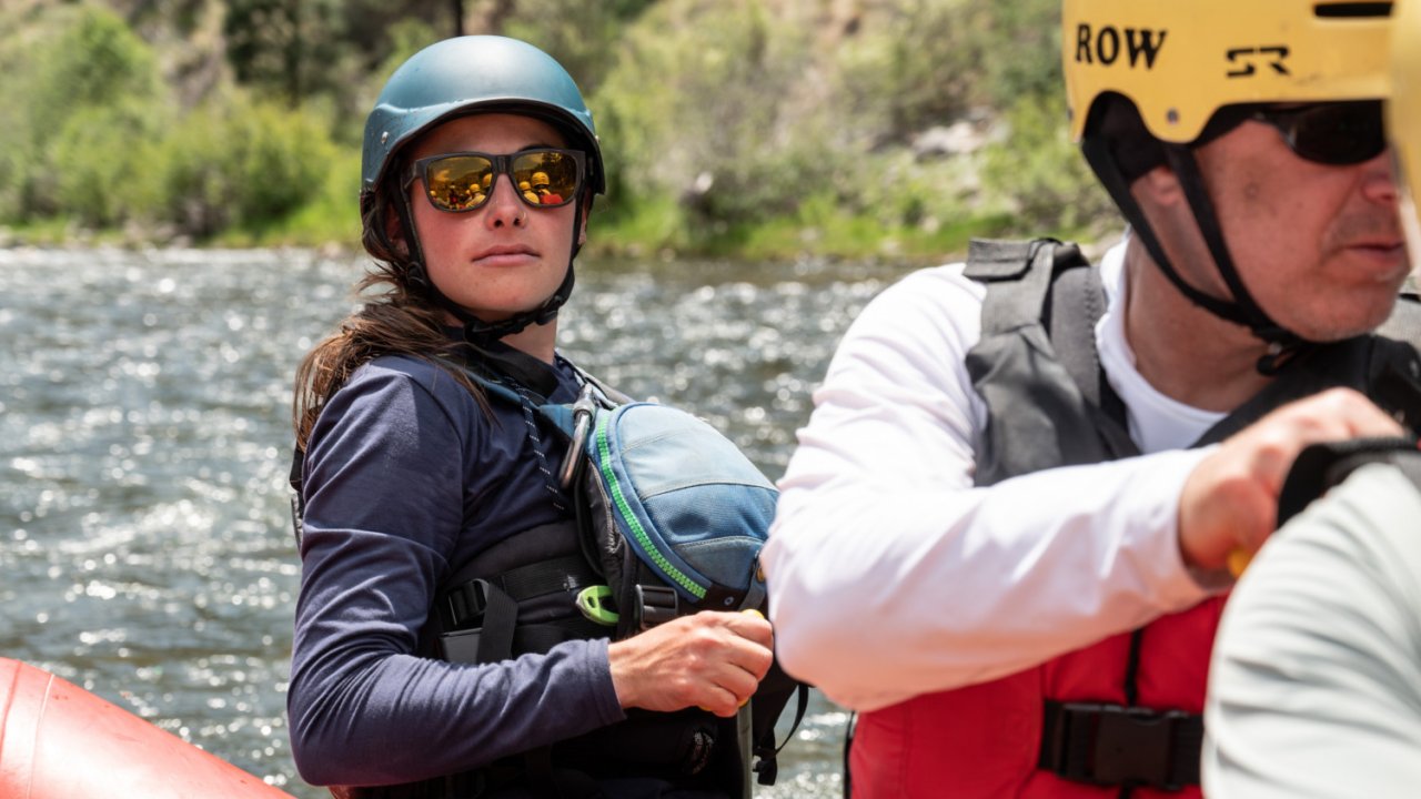 female whitewater guide