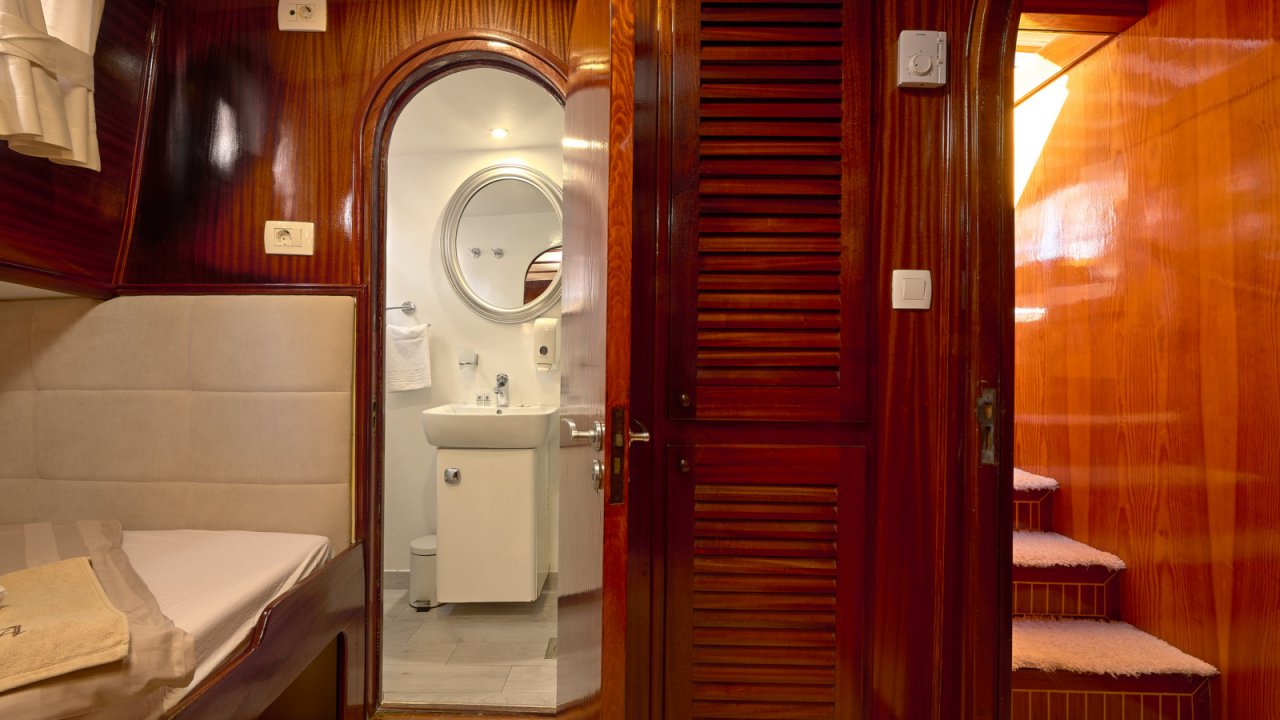interior cabin on gulet linda