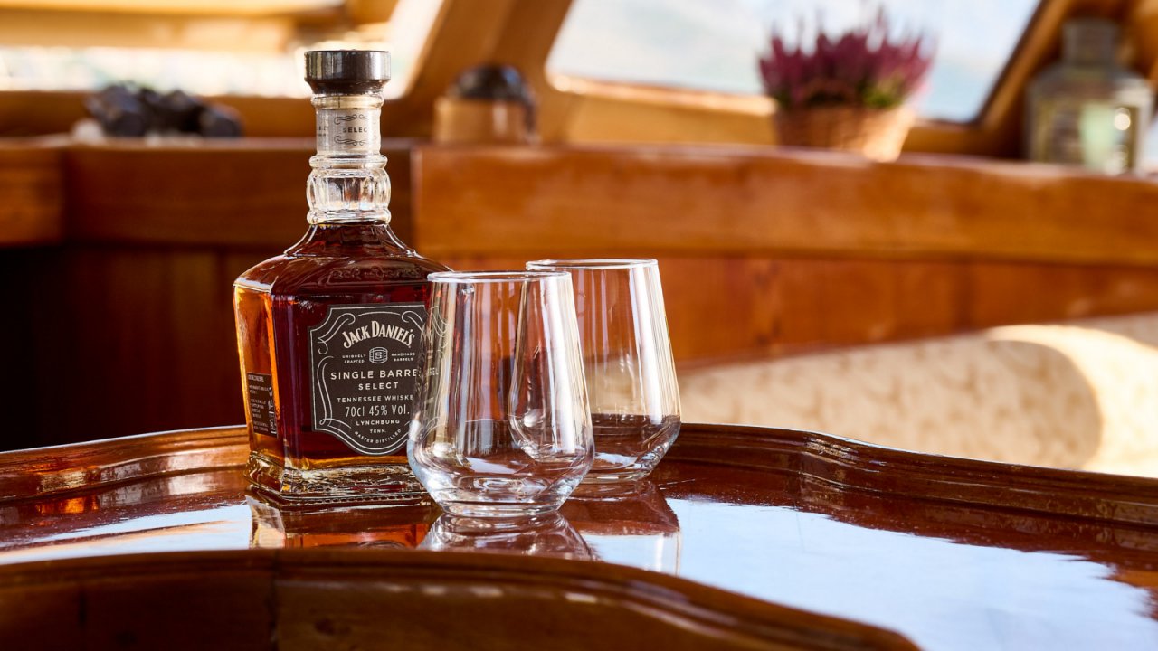 interior of private sailing gulet