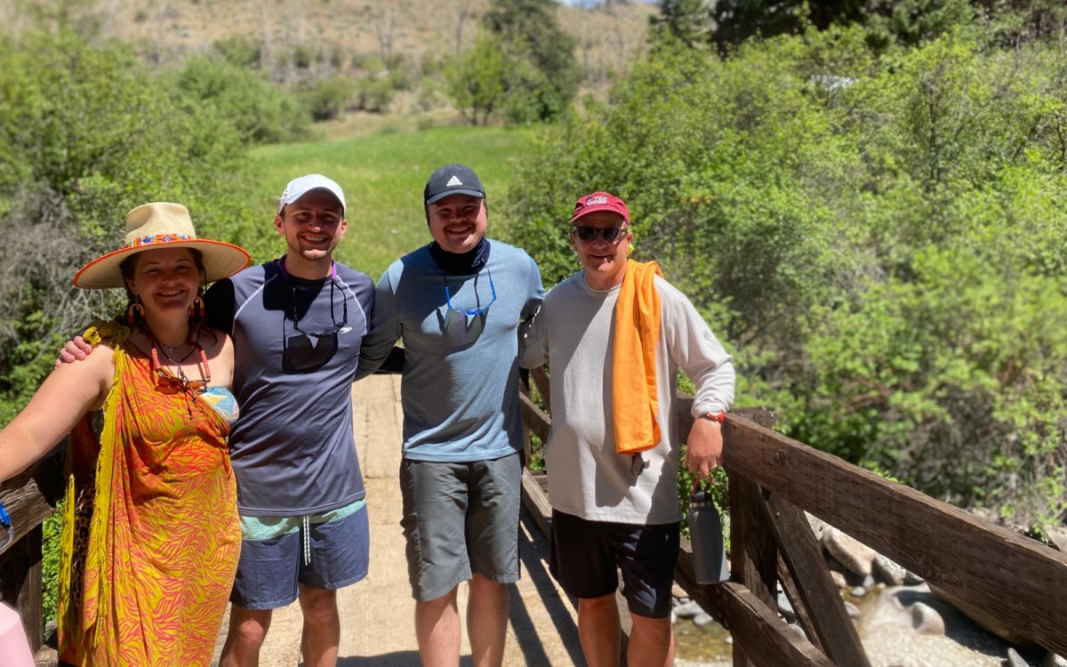 ROW Adventures group posing on the river