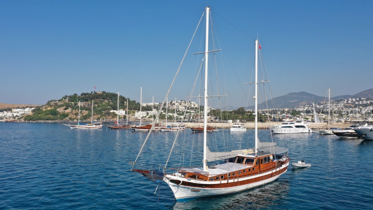 Yaselam yacht in the Carian Coast in Turkey