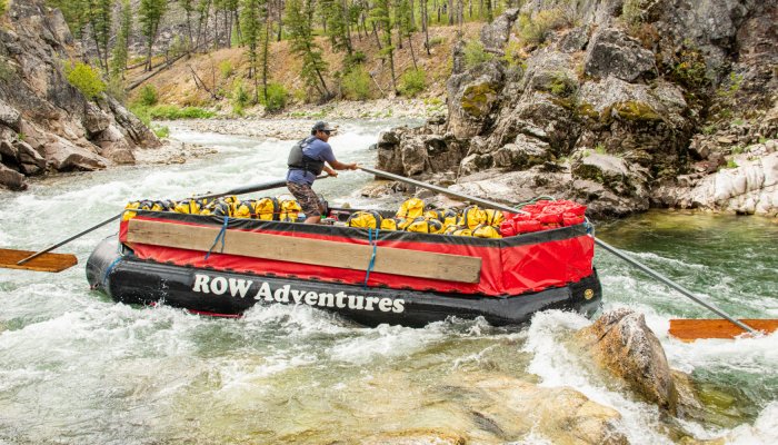 sweep boat on the middle fork of the salmon